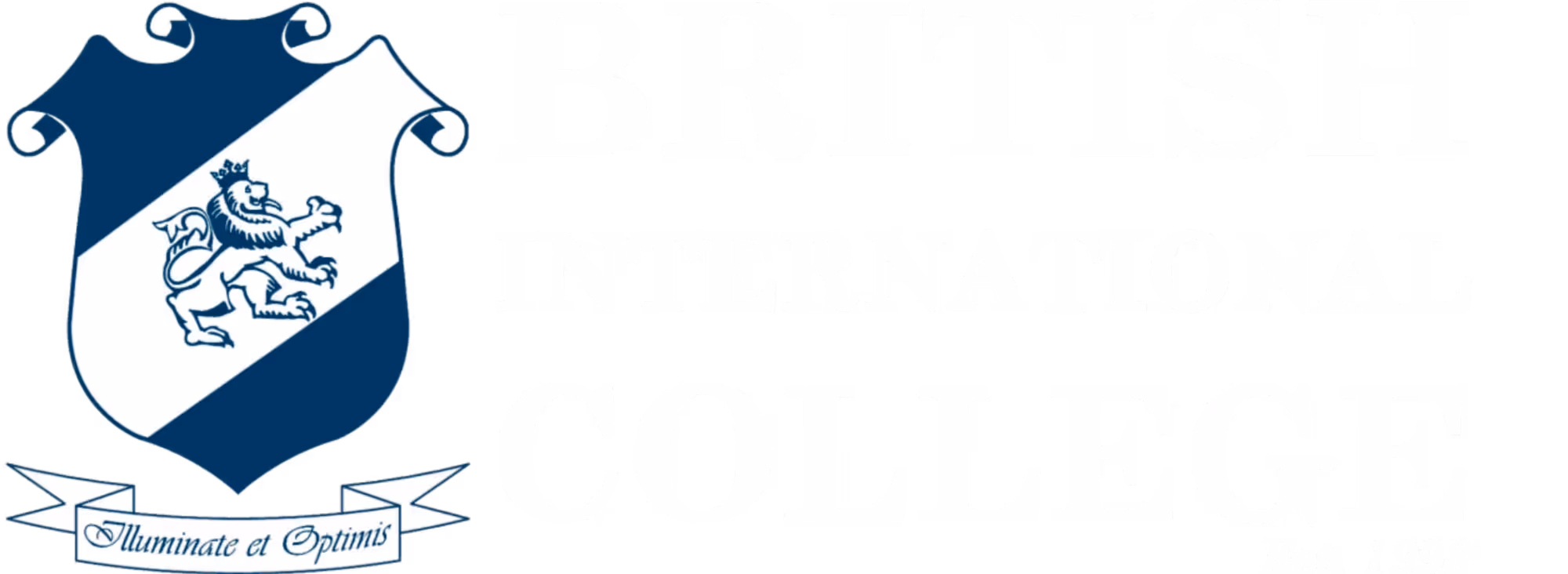 Dark mode logo for British International College